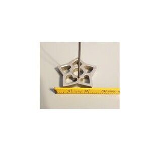 Vintage bunuelo/rosette cookie mold star shape with hearts